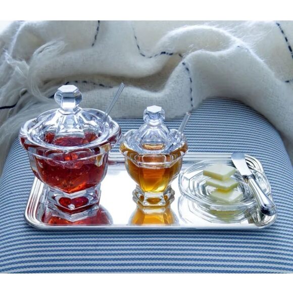 Baccarat Harcourt Missouri Mustard Jar - Picture 2 of 9